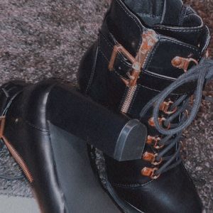 School Girl Block Heel Booties